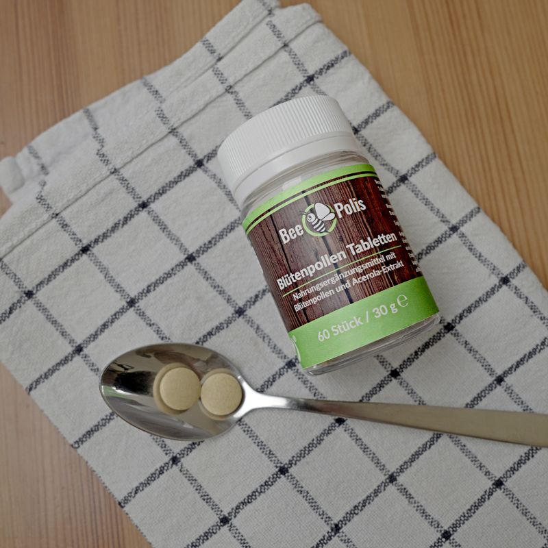 Preview: BeePolis Blütenpollen Tabletten 60 Stück Anwendung