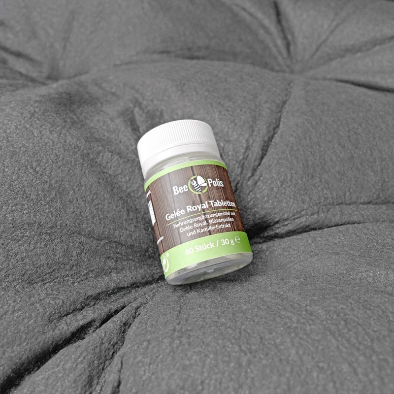 Preview: BeePolis Gelée Royal Tabletten 60 Stück liegend
