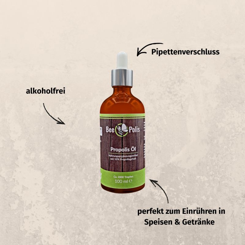 Preview: BeePolis Propolis Öl 100ml Info