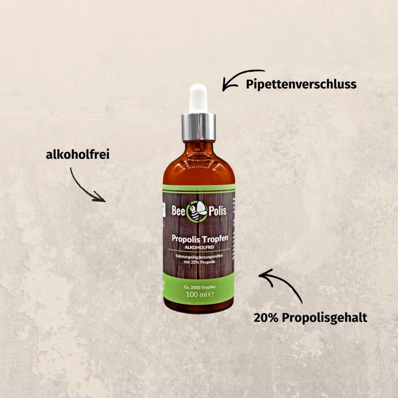 Preview: BeePolis Propolis Tropfen 100ml Info
