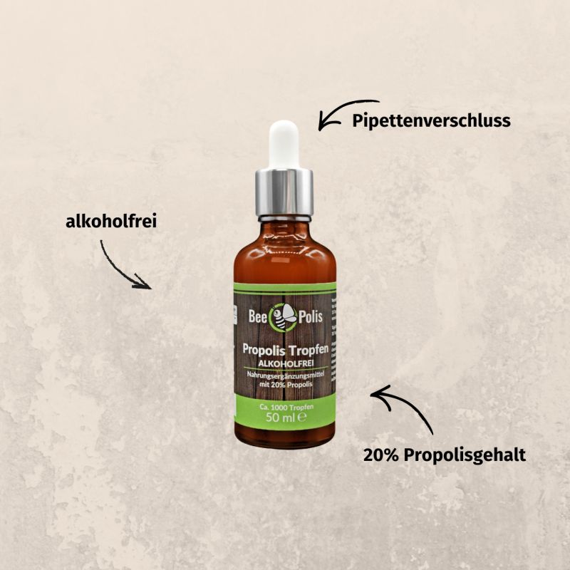 Preview: BeePolis Propolis Tropfen 50ml Info